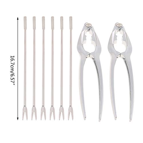 Suporun 8 peças/conjunto marisco lagosta caranguejo bolachas garfos ferramentas frutos do mar quebra