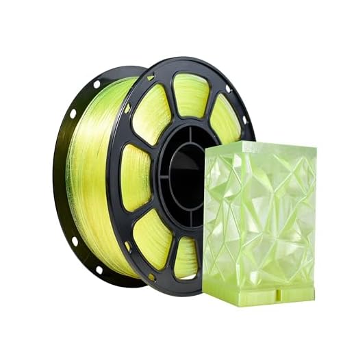 iBOSS PLA Plus Clear Filament 1.75mm, 1kg Spool High Transparency Transparent Lemon Yellow Filament Glitter, PLA+ Neatly Wound 3D Printer Filament, Fast Printing Support