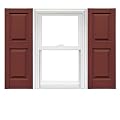 Mid America Raised Panel Vinyl Shutters (1 Pair) - 14.75 x 63 027 Burgundy Red