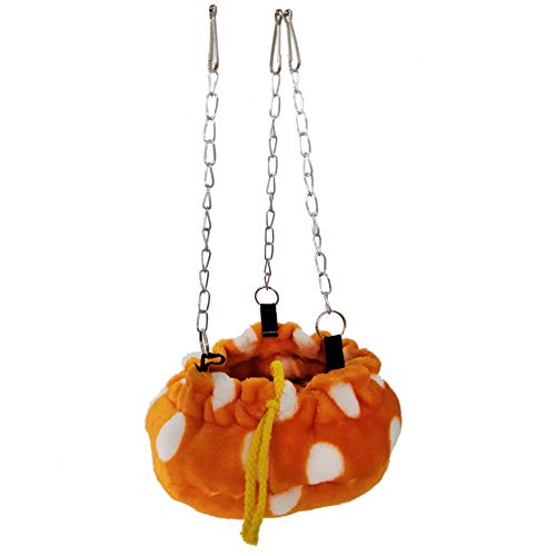 ppactvo Hamac Furet Hamac Rongeur Mou, Tendre Peluche Accessoires Hamster Pendaison Accessoire Cochon d'Inde À l'aise Chaud Hamac Rat Accessoire Rongeur Yellow Cover