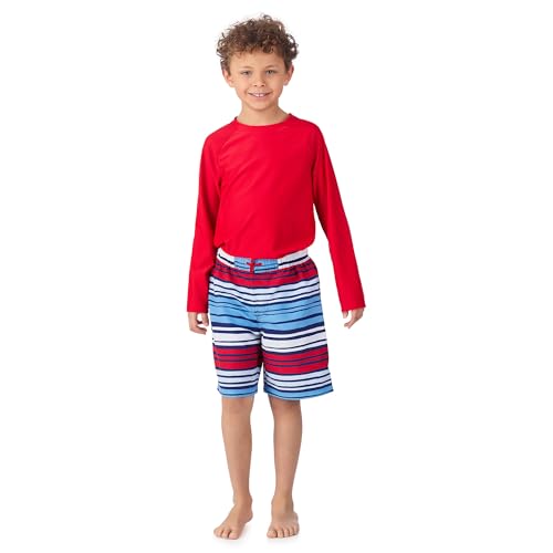 Image of Saint Eve Kids 2 Piece Swim Suit Short & Trunks Set with UPF 50+ Protection - Rash Guard Swimsuit Top & Shorts Sets for Boys