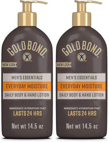 Gold Bond Ultimate Men's Essentials Hydrating Lotion, 14.5 oz., Everyday Moisture for Dry Skin, (Pack of 2)