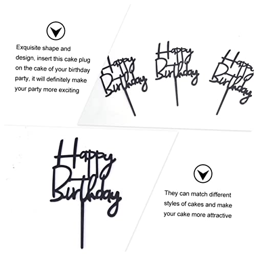 jojofuny 10 Pçs Letras Espelhadas Adereços Cuake Suprimentos De Bolo Toppers Inserções De Decoração