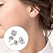 UHIBROS 6 Pairs Stainless Steel Stud Earrings Set For Mens Womens Hypoallergenic Cubic/Square Zircon Earrings 18K White Gold 316L CZ Earring