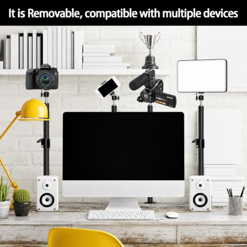 Image of 11-Inch USB LED Video Light with Tripod Stand & Phone Holder, Dimmable Soft Panel Light for YouTube, Photography, Makeup, Live Streaming and Video Recording