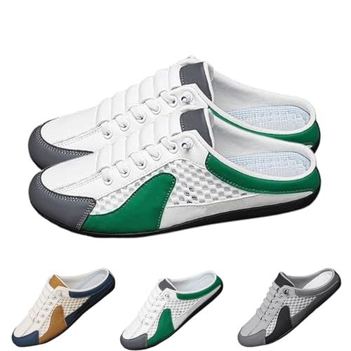 2024 New Men Slip on Mule Sneakers Men Slippers Casual Sports Shoes Low Top Baotou Half Drag Sneakers for Men, Fashionable Mens Slip On Shoes for Spring Summer