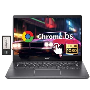 Acer Laptop Chromebook Plus 35.6 cm FHD Touchscreen, Processador Intel Core i3-N305, 8 GB de RAM DDR5, 512 GB SSD, Tela IPS Full HD de 14 Polegadas com Touchscreen