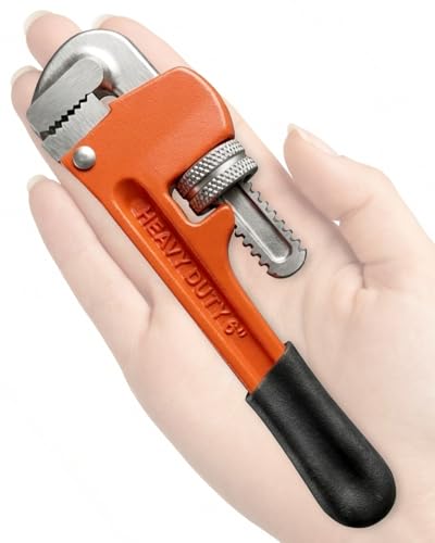 6 Inch Heavy Duty Mini Pipe Wrench Compact Adjustable Plumbing Wrench