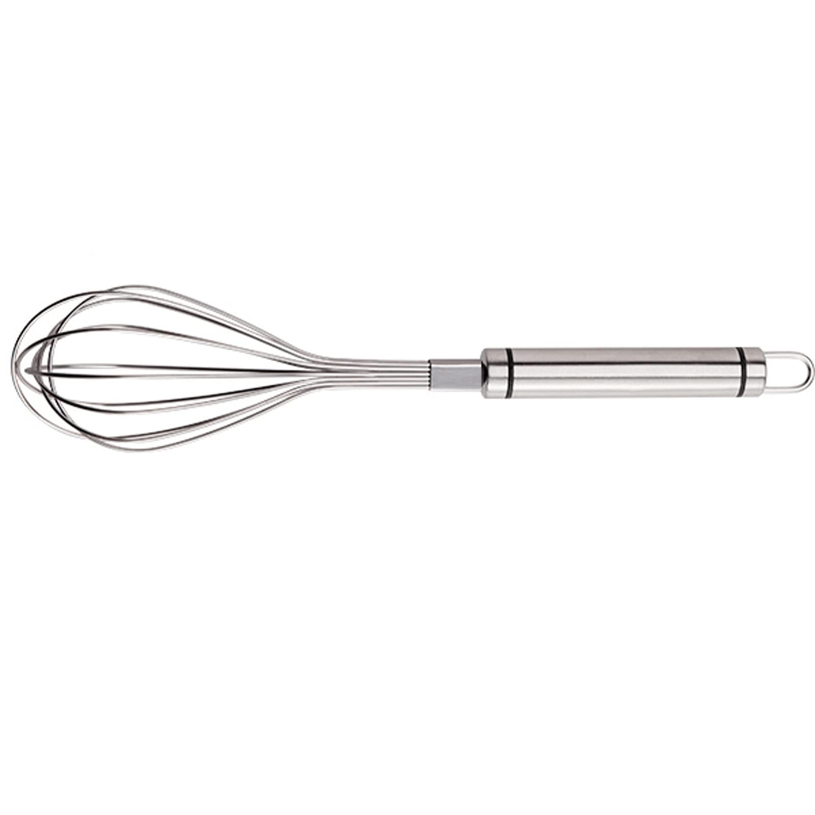 Batidor de huevos de acero inoxidable 304, adecuado para mezclar la masa, remover los suplementos alimenticios, batir los huevos y batir la crema, acero inoxidable 304, plata, 30 cm.