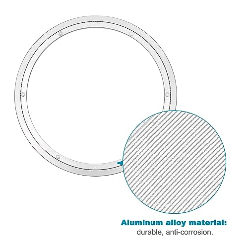 Rodamientos giratorios de metal aluminio Lazy Susan de 14 pulgadas plateado 6