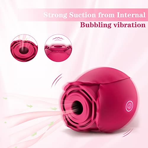 EAWESION Vibrator Adult Sex Toys for Woman, Tongue Sucking G spot Dildo Sucker Sex Toys4Women with 10 Vibrating Sucking Modes Clitoris Nipple Licker Vibratorss Clitoral Stimulator, Red, 1.0 Count