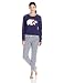 Tommy Hilfiger Women's Vintage Applique Sweatshirt Mink Fleece Slim Pajama Pant