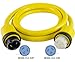 Conntek 17306: 50 Amp 125/250-Volt Marine Shore Power 4 Wire Extension Cord with Threaded Ring (25 FT)