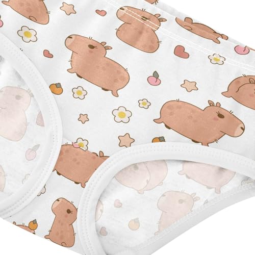 Wusikd Funny Capybara Girls' Underwear Cotton Cute Girls Briefs Soft Toddler Underwear 8T4