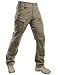 HARD LAND Men's Waterproof Tactical Pants Ripstop Lightweight Work Cargo Pants with Elastic Waist BDU Khaki Size 36W×30L
