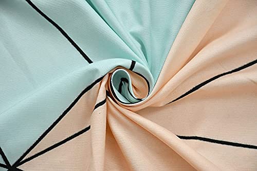 Image of Premium Cotton Fitted Bedsheets with 2 Pillow Covers for King Bed | 200-220 TC | Size 78x72+10 Inches | The Home Style Pastel Green Beige | Soft, Durable, All-Around Elastic Luxury Collections