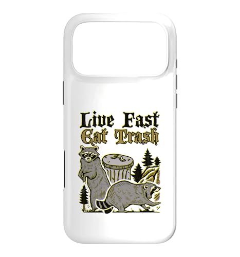 "Live Fast Eat Trash" Lowbrow Funny Trashpanda ���N�[�� �X�}�z�P�[�X iPhone 17 Pro Max �p