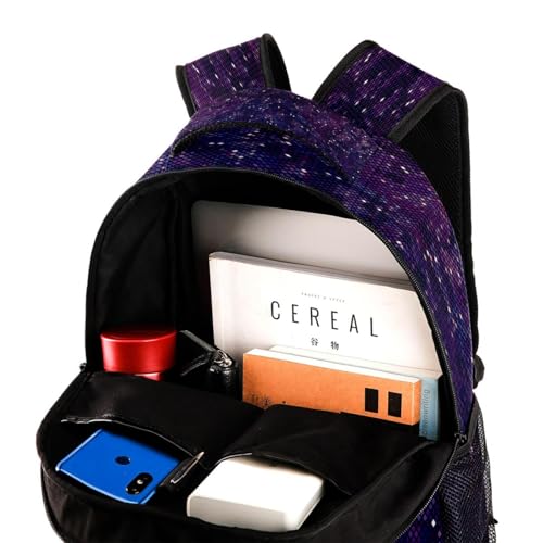 Sac de voyage décontracté pixel violet multicolore à grande capacité 40cm