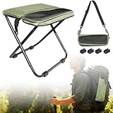COMELY Folding Stool Backpacking Chair Portable: Ultralight 700g Collapsible Pocket Stool,3cm Flat Fold, 3-Second One-Hand Setup & 5s Storage, 270Lbs Capacity, 600D Oxford for Thru-Hiking & Breaks.