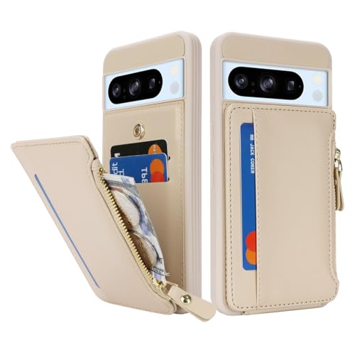 Image of Cavor for Google Pixel 8 Pro Case Wallet with Card Holder, Cream