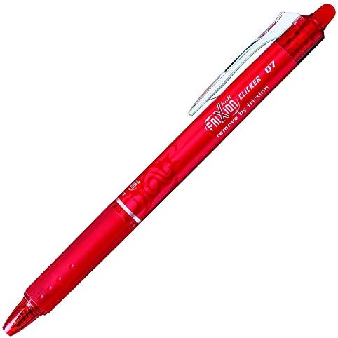 Pilot Blue Frixion Clicker Retractable Fine Rollerball Erasable Pens Pen 0.7mm Nib Tip 0.35mm Line BLRT-FR7 (Pack Of 3)