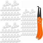 10mm Spacers, 200 Pcs Tile Spacers + 2 Gap Removal Tools, 10mm Tile Spacers for Paving Slabs, T-Shaped Plastic Spacers for Wall and Floor Tiling, Garden and Patio Installation