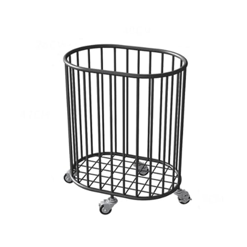 Panier à linge roulant ovale en métal pour linge et jouets de bain