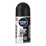 NIVEA MEN Desodorante Antimanchas, Black & White Invisible Power (50 ml) Fórmula anti manchas, anti olor, anti sudor, anti...