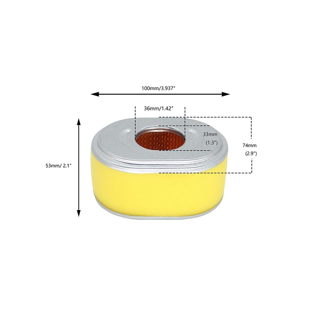Filtro de aire de repuesto compatible con cortacésped GX110 GX120 17210-ZE0-505 17210-ZE0-821 17210-ZE0-822 17210-ZE0-820 MOTOR