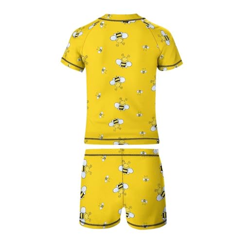 Cute Bee BumblebeeChildren's Swimsuits Boys Two Piece Suit8-10Y（130cm）3