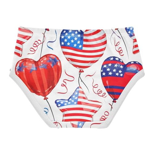 Balloons USA Hearts American Girls Underwear Toddler 2t Cotton Girl Panties Cute Colorful Briefs Kids Undies2