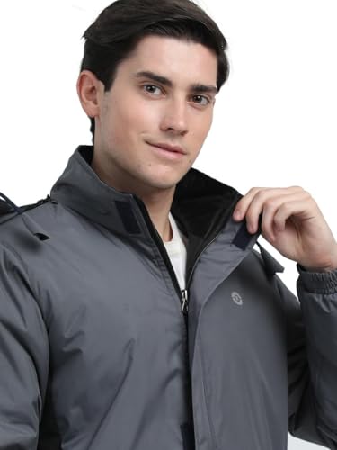 Image of Men's Waterproof Winter Jacket | Reversible & Removable Hood | 99% Water-Resistant | Heavy-Duty Warm Jacket with 4 Pockets