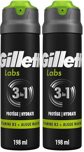 Gillette Gel A Raser Homme GilletteLabs pour Une Mousse Rapide, Rafraîchit pour Apaiser Et Aide À Protéger Contre Les Irritations Dues Au Rasage, Rinçage...