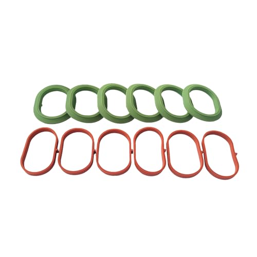 Image of Intake Manifold Upper and Lower Gasket Set Compatible with Mercedes-Benz C350 ML350 C300 E400 GlE350 GLK350 SLK350 2012-2018, Replace 2761410180 2761410080
