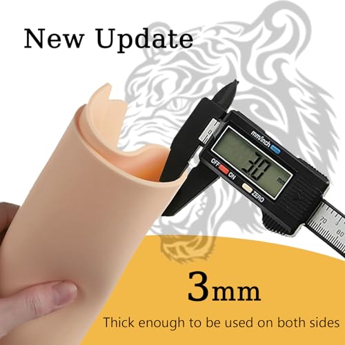 3mm Tattoo Practice Skin - PEPAX 10Pcs 19 x 14 cm Blank Fake Skin Double Sides Tattoo Skin Practice for Beginners and Artists - Image 3