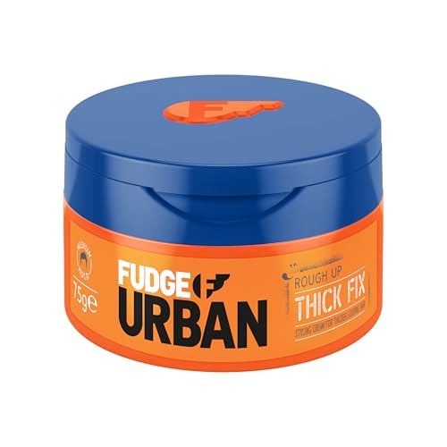 Fudge Urban Thick Fix Styling Cream 75ml Instantly Thicker Fuller Hair for Fine & Short Styles Lightweight Matte Finish Non-Greasy Flexible Hold