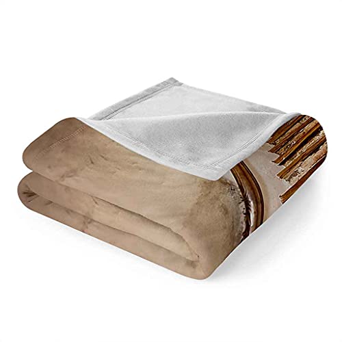 Couverture microfibre douce motif escalier colimaçon haut de gamme - 7