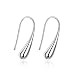 Minkang Fashion Jewelry 925 Solid Silver Teardrop Hoop Earrings