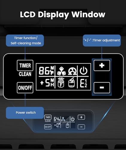 Image of Electactic Nugget Ice Maker Machine, Under Counter Ice Machine,Stainless Steel Built-in Freestanding Ice Maker,66Lbs /Day,LCD Panel /Self-Clean /24H Timer,for Home Kitchen Office Bar Party