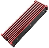 M.2 SSD NVMe Heatsink for Samsung 990 980 Pro 970 EVO Plus SN570 SN750 SN850 Firecuda 530 with Silicone Thermal Pad, Red