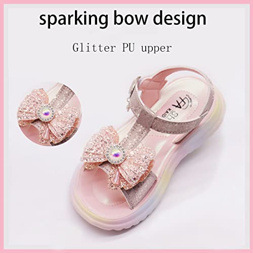 Elcssuy Girl Princess Sandals Toddler Girl Sequins Cute Sandals For Little Big Kids Pink Size 2 #TOP1