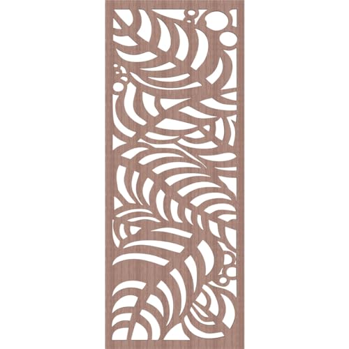 Image of 19 3 /8 inchW x 49 3 /8 inchH x 3 /8 inchT Mills Decorative Fretwork Wood Wall Panels, Walnut