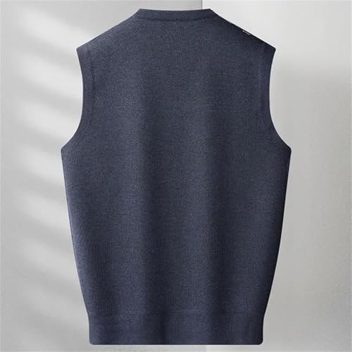 Men's Business Knit Sweater Vest Sleeveless Business V Neck Jumpers Waistcoat2