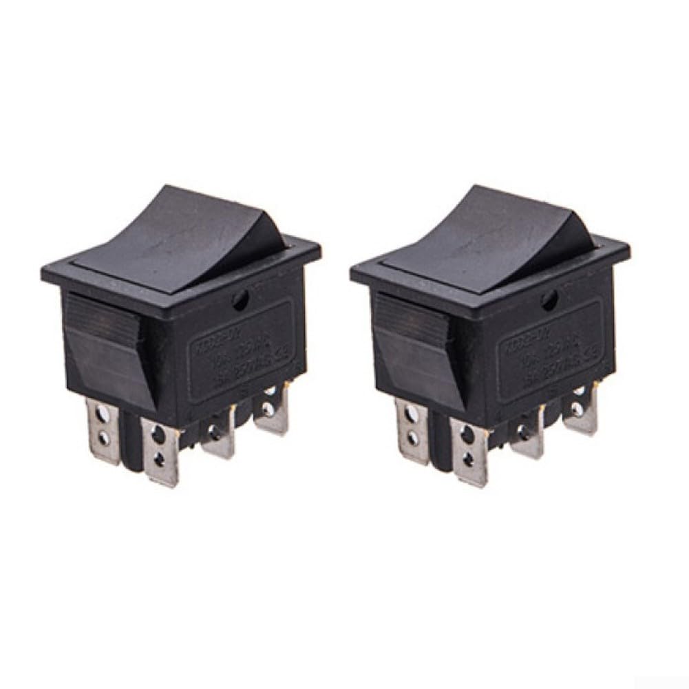 2Pcs Kids Electric Car Throttle Switch 6-24V 10A Auto Reset Pedal Control for Ride On Toy Truck Parts Forward Reverse 2 3 6 Pin(6PIN)