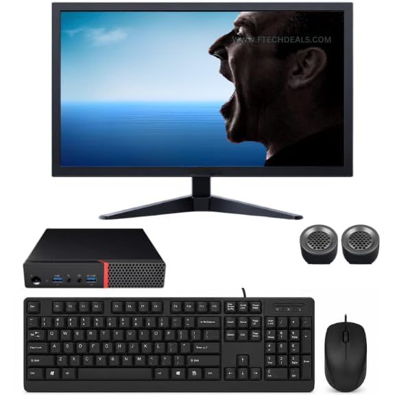𝗟𝗲𝗻𝗼𝘃𝗼ThinkCentreTiny M700 PC Combo | 19" FHD, KB, Mouse & Speaker | 𝗜𝗡𝗧𝗘𝗟i5 6th Gen |8GB RAM/128GB SSD | Win 11Pro, WiFi, MS Office | HD Graphics | USB, LAN, HDMI/VGA/DVI | A+ Condition-image-25
