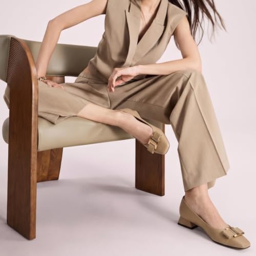 Image of C.Paravano Flats Women | Ballet Flats | Square Toe | Dressy Casual Shoes