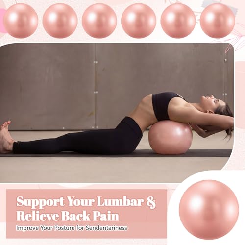 Image of Sotiff 20 Pcs 9 Inch Pilates Ball Bulk Exercise Pilates Ball Mini Yoga Balls Therapy Core for Stability Barre Training Stretching Physical Posture Training Gym Workout with Inflation Tube