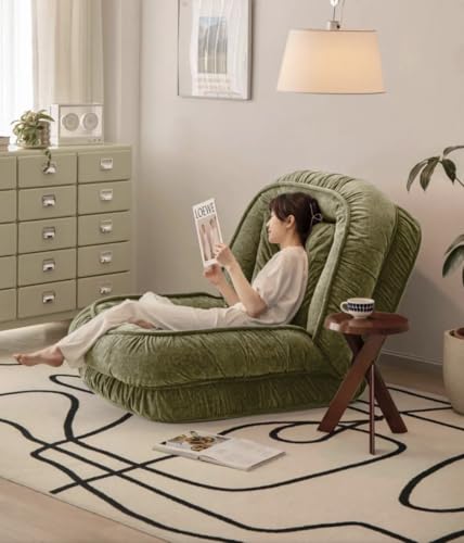 Image of Woolly | Human Dog Bed | Large Floor Sofa Bed | Low Seating | Recliner and Lounger (Olive Green)
