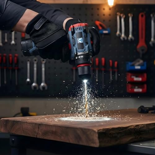 Image of THOR 18V Brushless Cordless Drill Heavy Duty | 2x 18V Batteries, 60Nm Torque, 10mm Chuck | 2-Speed (0-350 /1150 RPM), Torque Adjustment, LED | Professional Power Tool for Home /Workshop