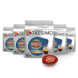Tassimo Cápsulas Marcilla Café Descafeinado | 80 Cápsulas Compatibles con Cafetera Tassimo – 5PACK – Amazon Exclusive